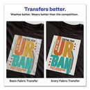 Avery Fabric Transfers, 8.5 x 11, White, 12/Pack (3275)