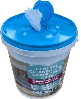 6 Buckets of 300 Vega/Carmel Disinfecting Wipes - 1800 Wipes