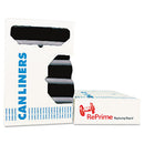 AccuFit Can Liners, Prime Resin, 37 x 50, 1.3 mils, Black, 100/Carton (H7450PKR01)