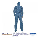 KleenGuard A60 Elastic-Cuff, Ankle & Back Coveralls, Blue, 2X-Large, 24/Case (45005)